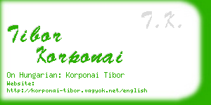 tibor korponai business card